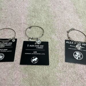 Alex and Ani Silver Zodiac Charm Bracelets